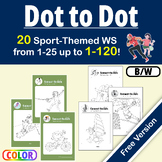 FREE Sports Themed Dot-to-Dot vol.1| Connect the Dots 1-10
