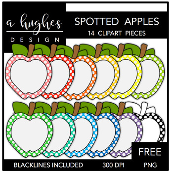 Preview of FREE Spotted Apples Clipart