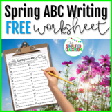 FREE Spring ABC Writing Literacy Activity Worksheet