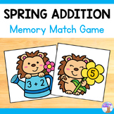 FREE Spring Addition Memory Match Game (Hedgehogs)