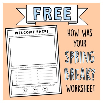 Preview of FREE Spring Break Worksheet