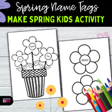 FREE Spring Craft  Pot and Flower and Name Tag | PPT Edita