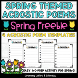 FREE Spring Poem Template Acrostic Poem March April Poem T