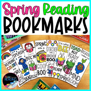 Preview of FREE Spring Reading Bookmarks, Spring Bookmarks to Color Day Before Spring Break