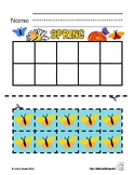 FREE - Spring Tens Frames and Counters - Kindergarten TK P