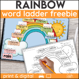FREE Spring Rainbow Word Ladders Word Chains 1st 2nd Grade