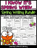 FREE Spring Writing Prompt I Know It's Spring When Center 