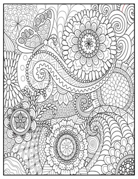 FREE Spring Zentangle Coloring Pages, Zen Doodle Coloring Sheets March ...