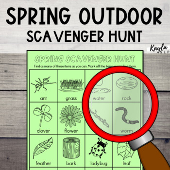 Preview of FREE Spring and Summer Outdoor Scavenger Hunt for Speech and Language