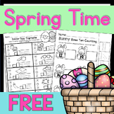 FREE Spring worksheets for kindergarten and first grade - 