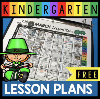 Preview of FREE St. Patrick's Day Activities for Kindergarten March Lesson Plans