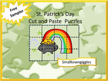 Preview of FREE St. Patrick's Day Activity Cut and Paste Picture Puzzle 