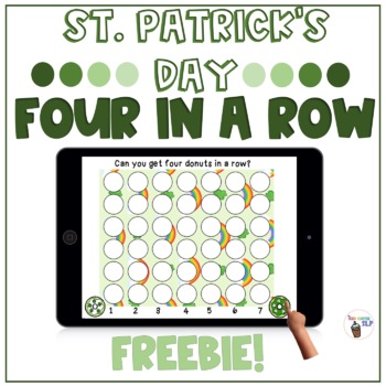 Preview of FREE St. Patrick's Day Four in a Row Boom Cards™ Digital No Prep Activity