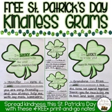 FREE St. Patrick's Day Kindness Grams