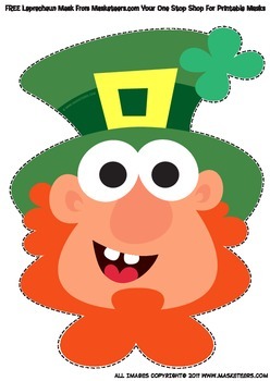 Preview of FREE St Patrick's Day Leprechaun Mask