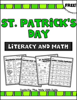 Preview of FREE St. Patrick's Day Literacy and Math Printables