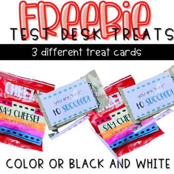 Preview of FREE State Test Motivation Treat Tags | Printable Color or Black and White