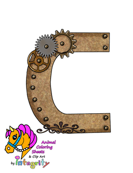 steampunk numbers font
