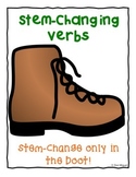 FREE Stem-Changing Boot Poster for Spanish Class