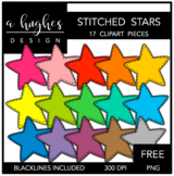 FREE Stitched Stars Clipart