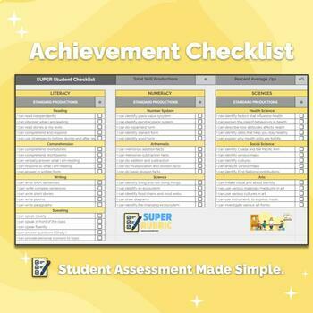 Preview of FREE┃Student Achievement Smart Digital Checklist - SUPERRUBRIC