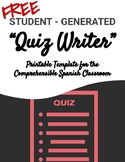 FREE Student-Generated "Quiz Writer" Printable Template