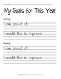 FREE Student Goal-Setting Sheet