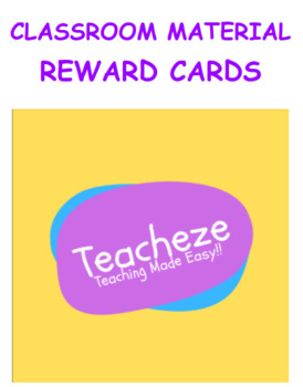 Preview of Awesome COLORFUL Student Reward Cards!!
