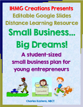 Preview of FREE Student Small Business Plan-Google Slides Distance Learning Resource