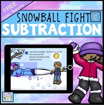 Preview of Kindergarten Math Game Subtraction Boom™ Cards | 1st Grade Math Game FREE