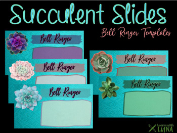 FREE Succulent Bell Ringer Slide Templates by Learn With Luna | TpT