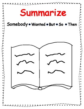 Preview of FREE Summarize Using Somebody, Wanted, But, So, Then