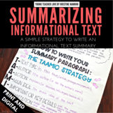 FREE Summarizing Informational Text - Anchor Charts Printa