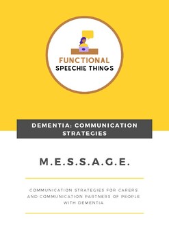 Preview of FREE Summary: MESSAGE Communication Strategies for Dementia