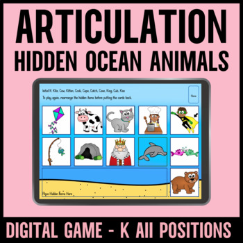 Preview of Summer K Articulation Game - Find The Ocean Animals