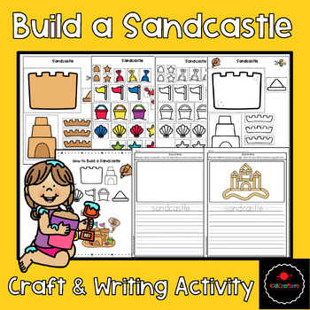 Preview of FREE Summer / Build a Sandcastle Craft & Writing Activity / PDF & Boom Cards™