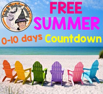 Preview of FREE Summer Countdown Days of School Left Until SUMMER Smartboard Slides