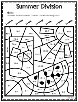 summer color by number teaching resources teachers pay teachers