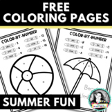 FREE Summer Fun Coloring Pages | Color by Number and Color