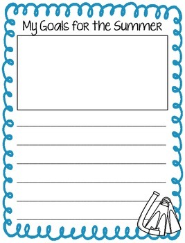 FREE Summer Goals Writing by Laura Love to Teach | TpT