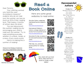 Summer Reading Club Brochure 2013