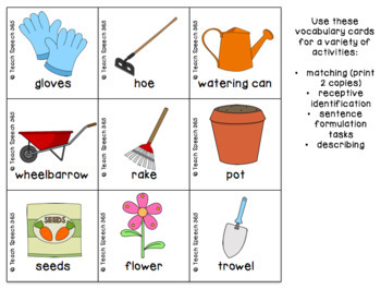 FREE Summer Speech Freebie: Gardening for Speech Therapy by Teach ...