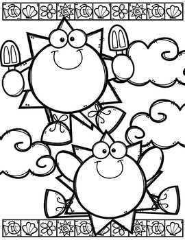 Summer Coloring Pages (FREE) {Made by Creative Clips ...
