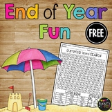 FREE Summer Word Search Beach Theme | End of Year Fun | La