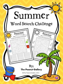 Preview of FREE- Summer Word Search Challenge