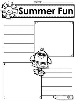 FREE Summer Writing Differentiated Journal Writing Prompts | TPT