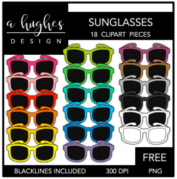 Preview of FREE Sunglasses Clipart 