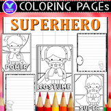 FREE * Superhero Coloring Pages & Writing Paper Activities