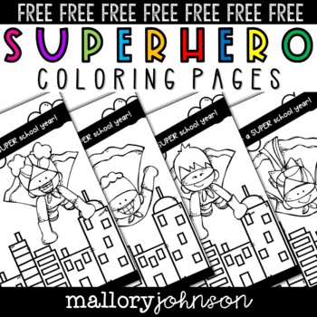 superhero coloring pages teaching resources teachers pay teachers