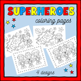 FREE Superheroes Coloring Pages